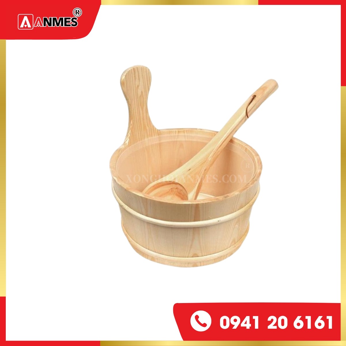 Bộ xô gáo gỗ phòng xông hơi khô